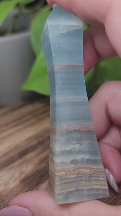 Blue Onyx Curvy Tower: Elegant Harmony and Inner Strength