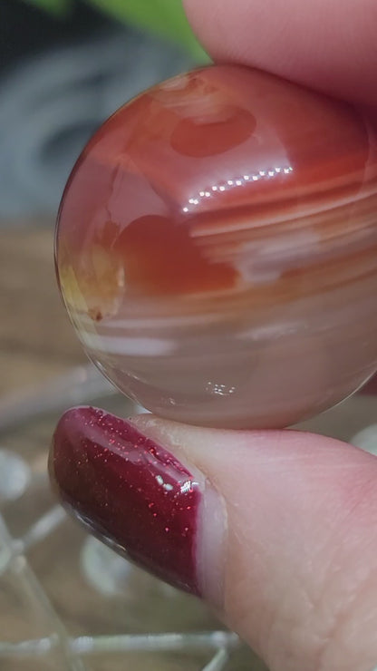 Banded Carnelian Sphere: Vitality and Emotional Balance