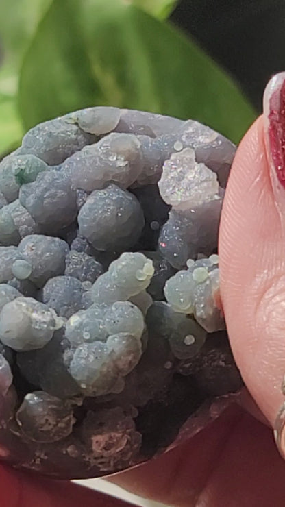 Grape Agate Druzy Egg – Rare High-Energy Crystal for Intuition & Calm (Limited Stock!)