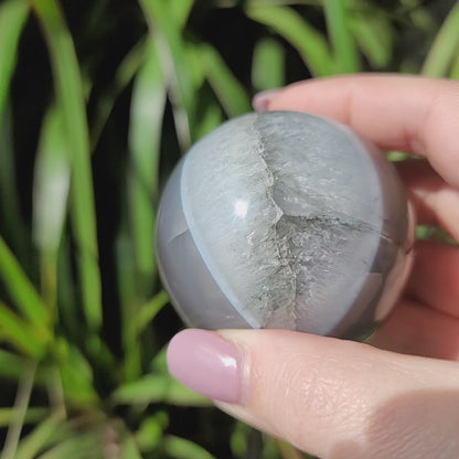 Black Onyx Sphere With Quartz: Grounded Elegance and Clear Energies