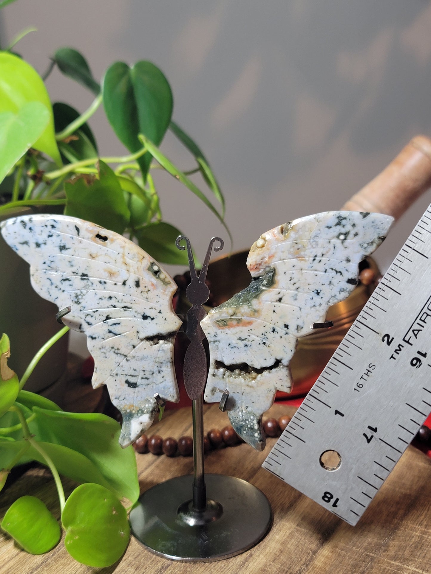 Butterfly Crystal Wings on Stand – Transformation, Growth & Sacred Display