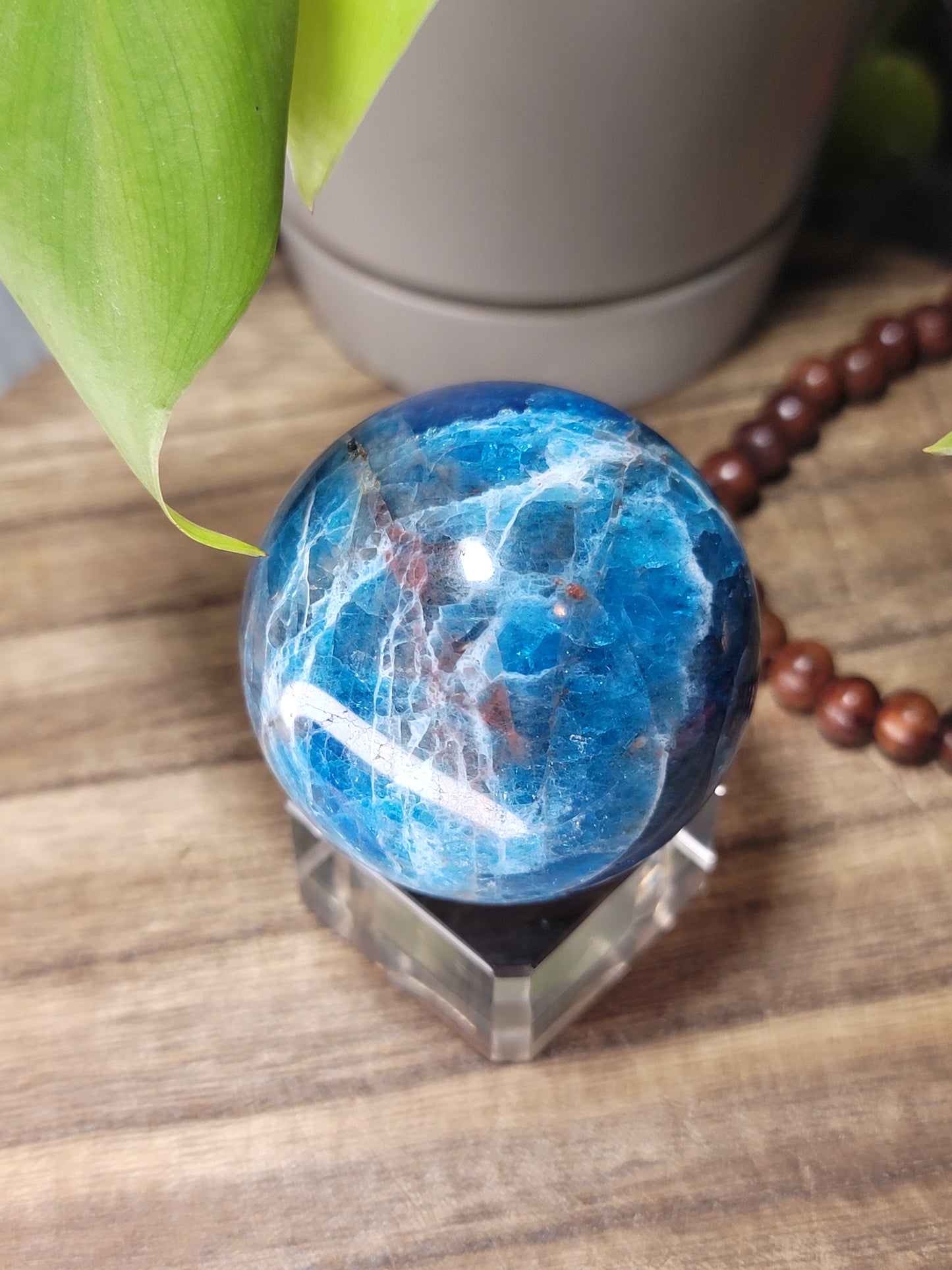 Blue Apatite Sphere – Clarity, Motivation & Visionary Energy