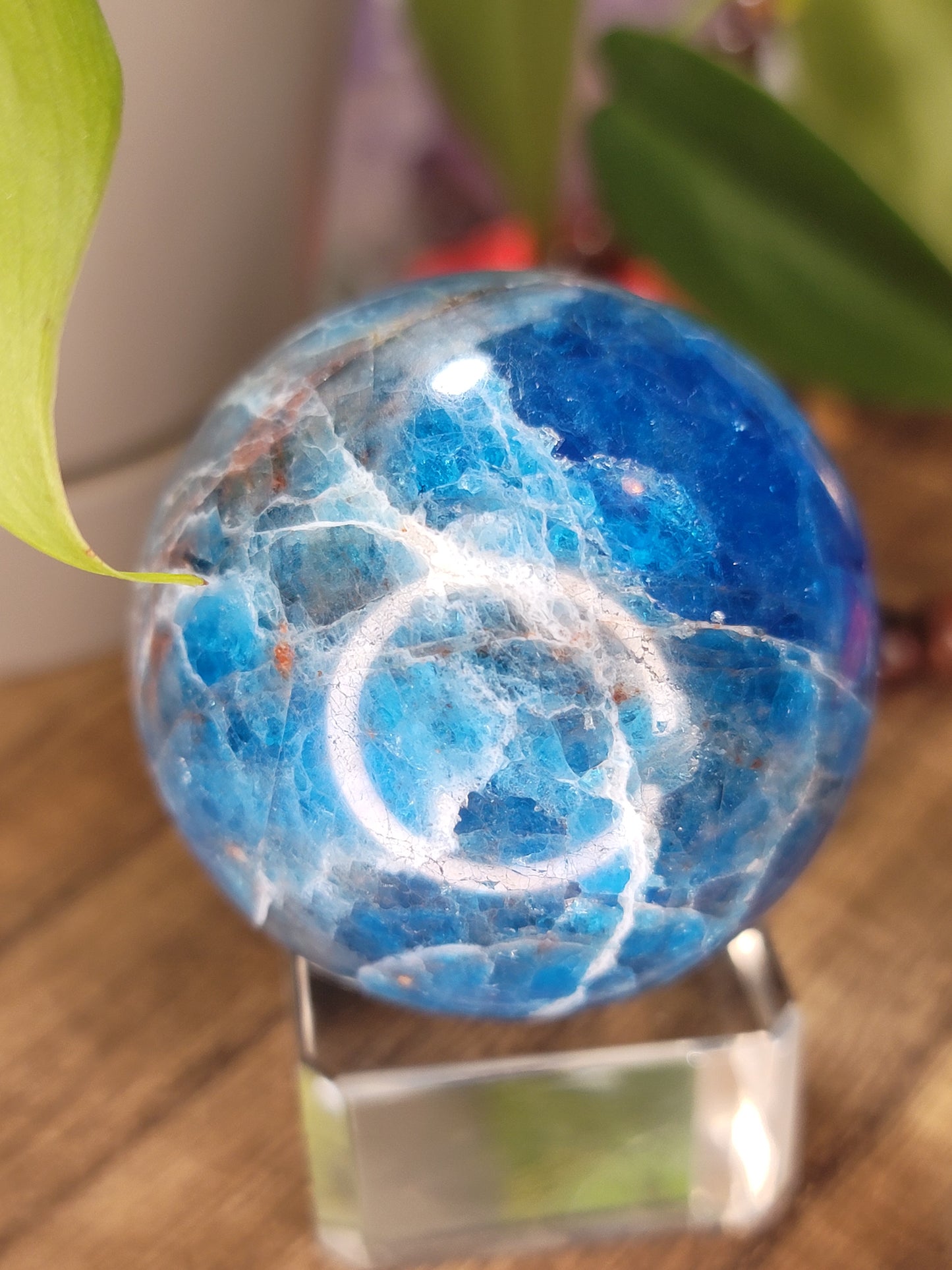 Blue Apatite Sphere – Clarity, Motivation & Visionary Energy