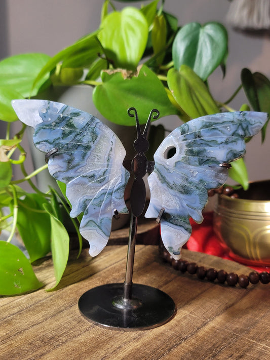 Butterfly Crystal Wings on Stand – Transformation, Growth & Sacred Display
