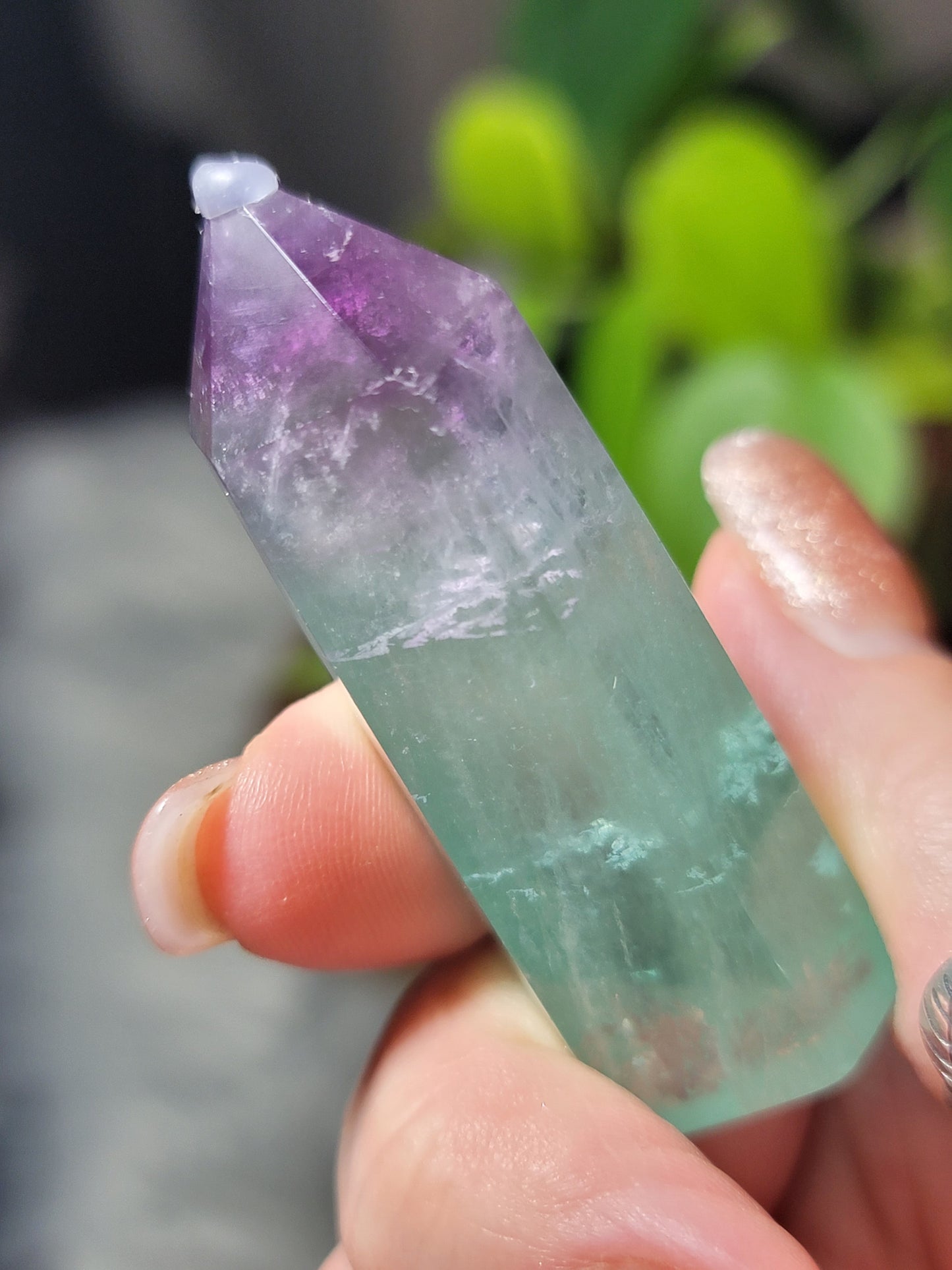 Watermelon Fluorite Point – Emotional Clarity, Alignment & Heart-Driven Focus