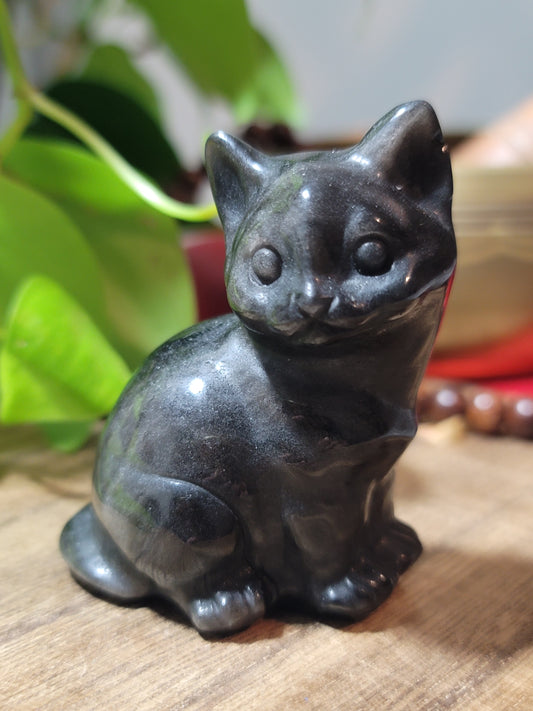 Black Obsidian Cat Protection, Intuition & Independent Energy