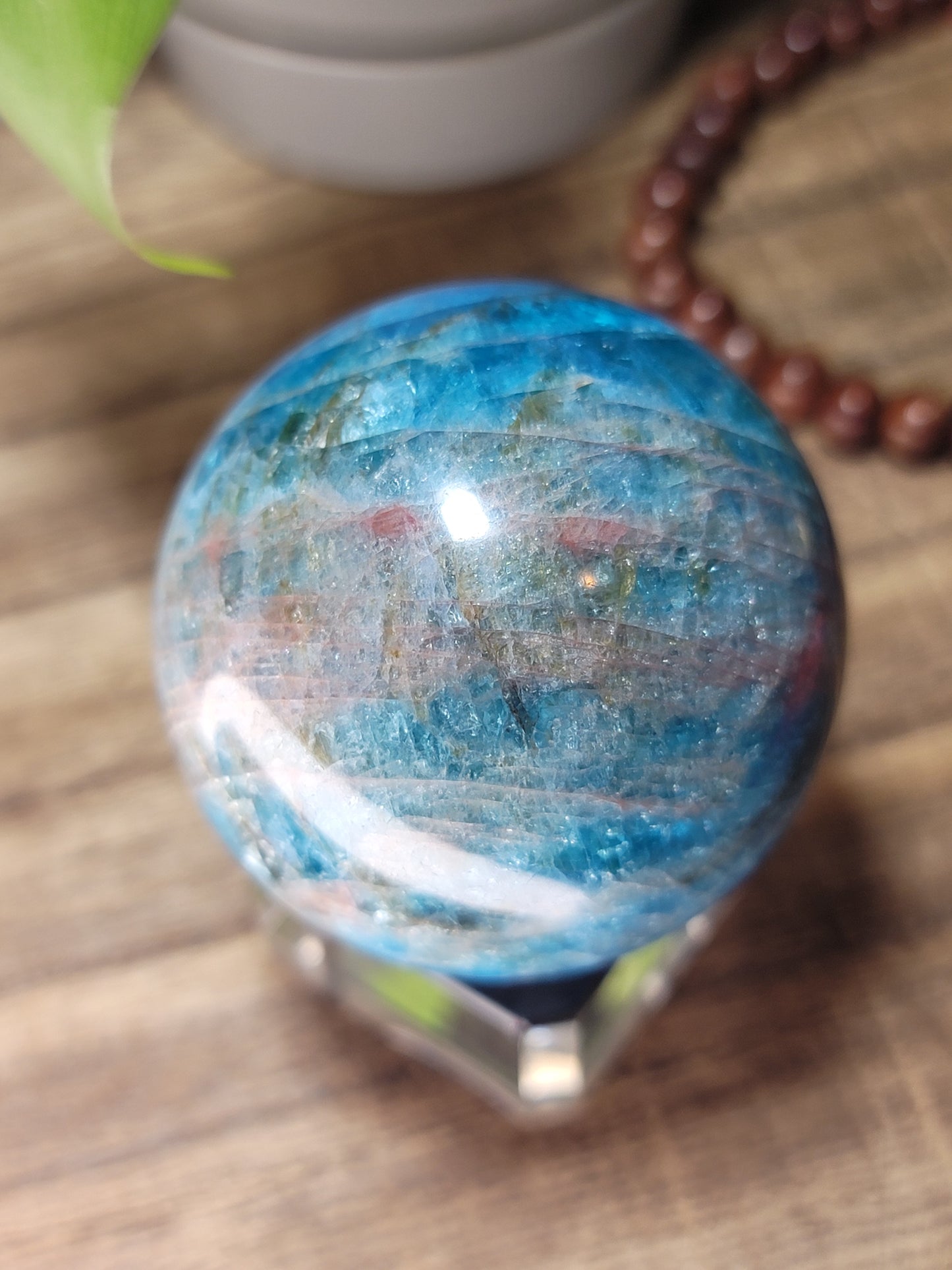 Blue Apatite Sphere – Clarity, Motivation & Visionary Energy